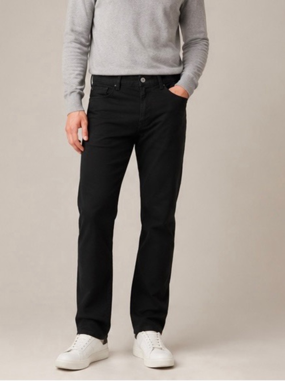 Calvin Klein Men's Straight Jeans in Black